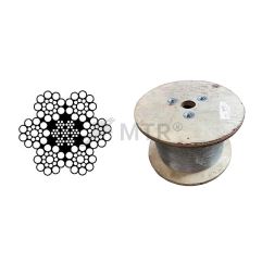 Lano ocelové 6x19S-IWRC, holé, velká cívka