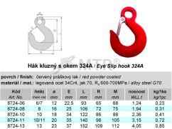 Hák kluzný s okem 324A