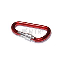 Alumínium karabiner, D-típus biztosítóval
