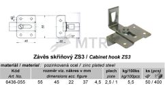 Závěs skříňový s aretací ZS3