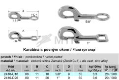 Karabina s pevným okem, popruhová