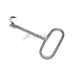 Hák řeznický manipulační, nerez A2