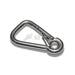 Karabina popruhová s okem a pojistkou, nerez A4