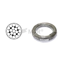 Lano ocelové 1x19, PVC čiré, svazek