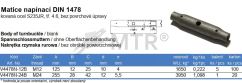 Matice napínací DIN 1478, bez povrchové úpravy