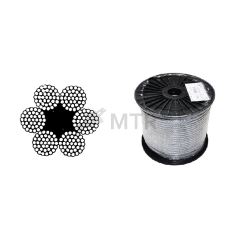 Lano ocelové 6x37M-FC, malá cívka