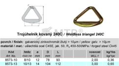 Trojúhelník kovaný 240C