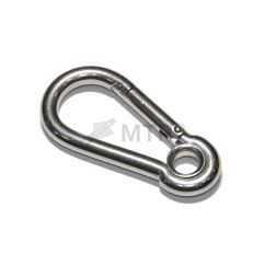 Karabiner mit Öse DIN 5299A, Edelstahl A4