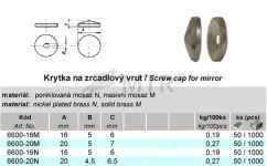 Krytka na zrcadlový vrut