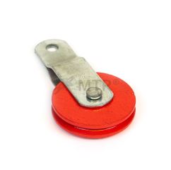 Cast split bracket pulley with bearing