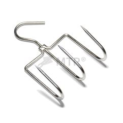 Hák řeznický se třemi hroty, nerez A2